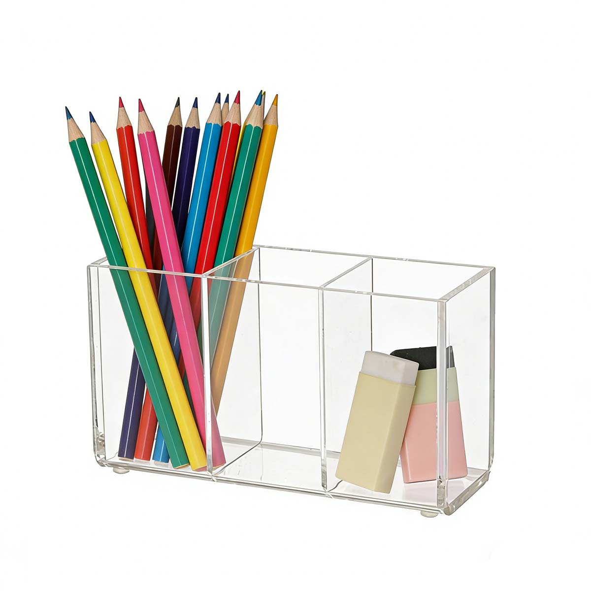 Acrylic Pen Holder 3 Compartments