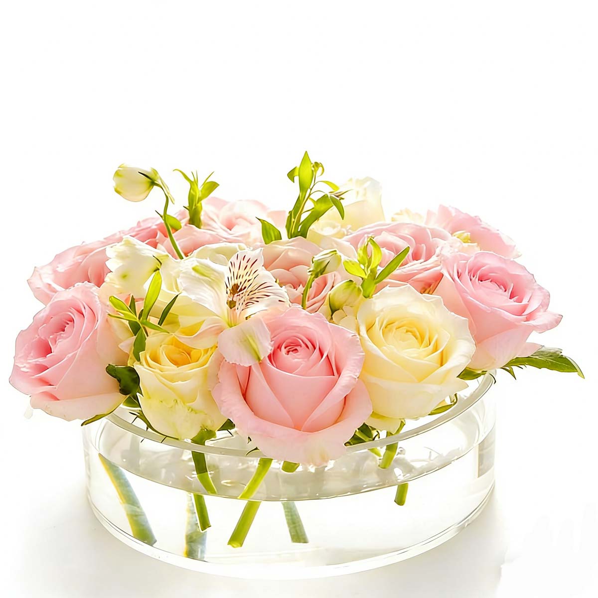 Round Acrylic Flower Vase for Table Centerpieces