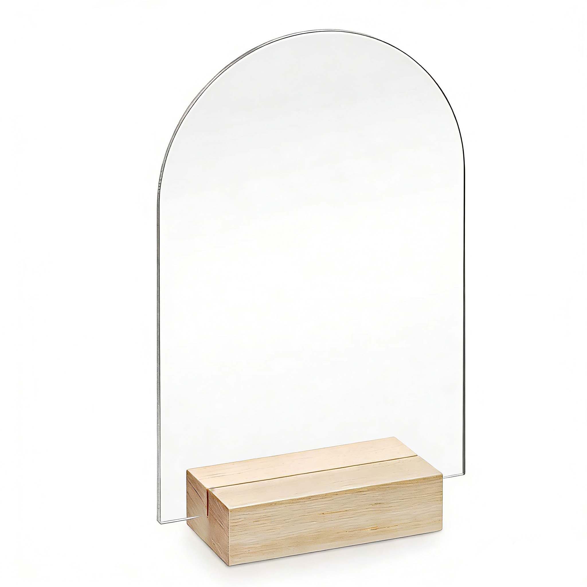 Arch Acrylic Sign with Wooden Stand