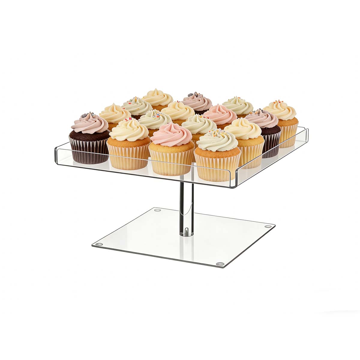 Acrylic Cupcake Display Stand with Safety Guardrails