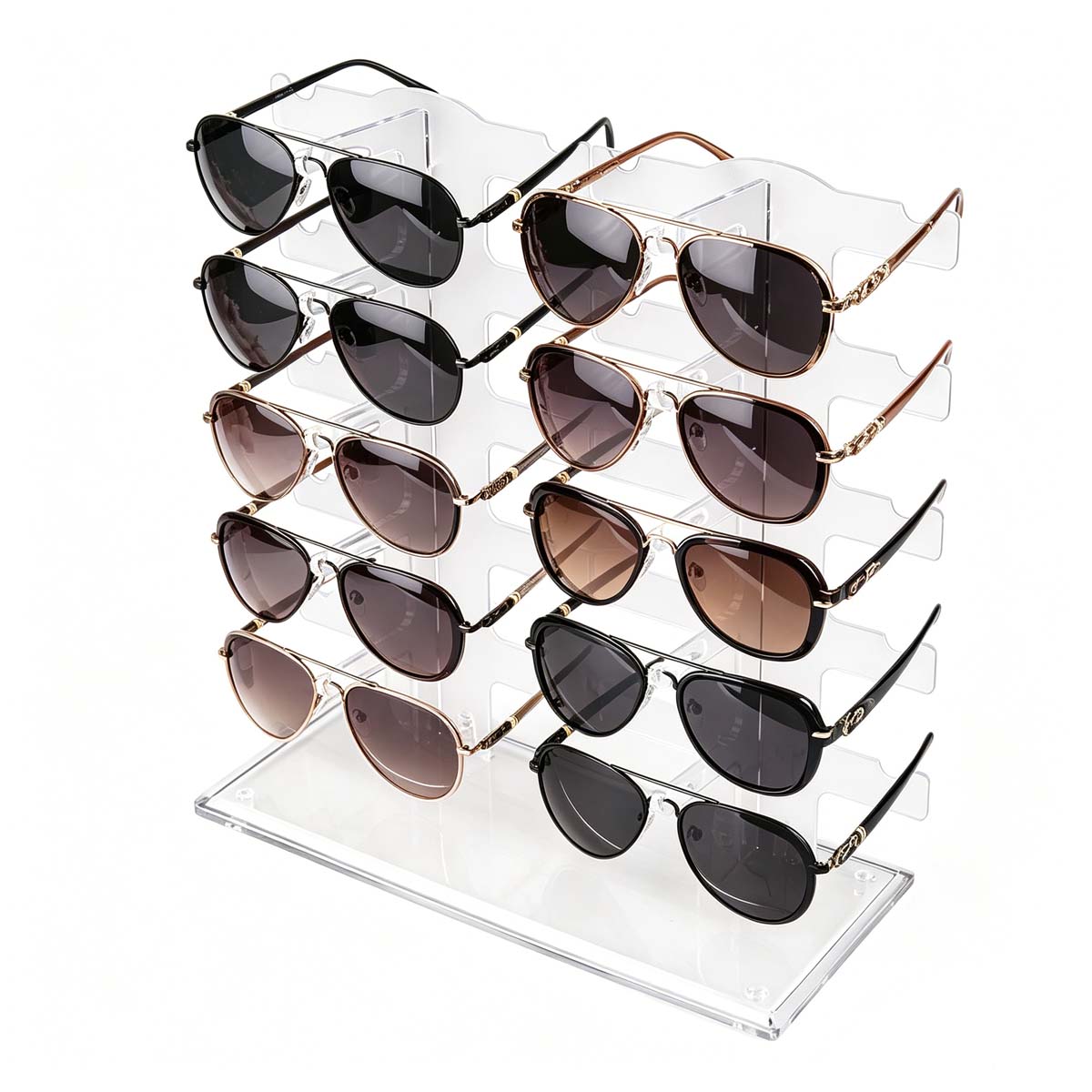 Acrylic Sunglasses Rack Holder, Eyewear Organizer for Retail or Trade Show or Home Use
