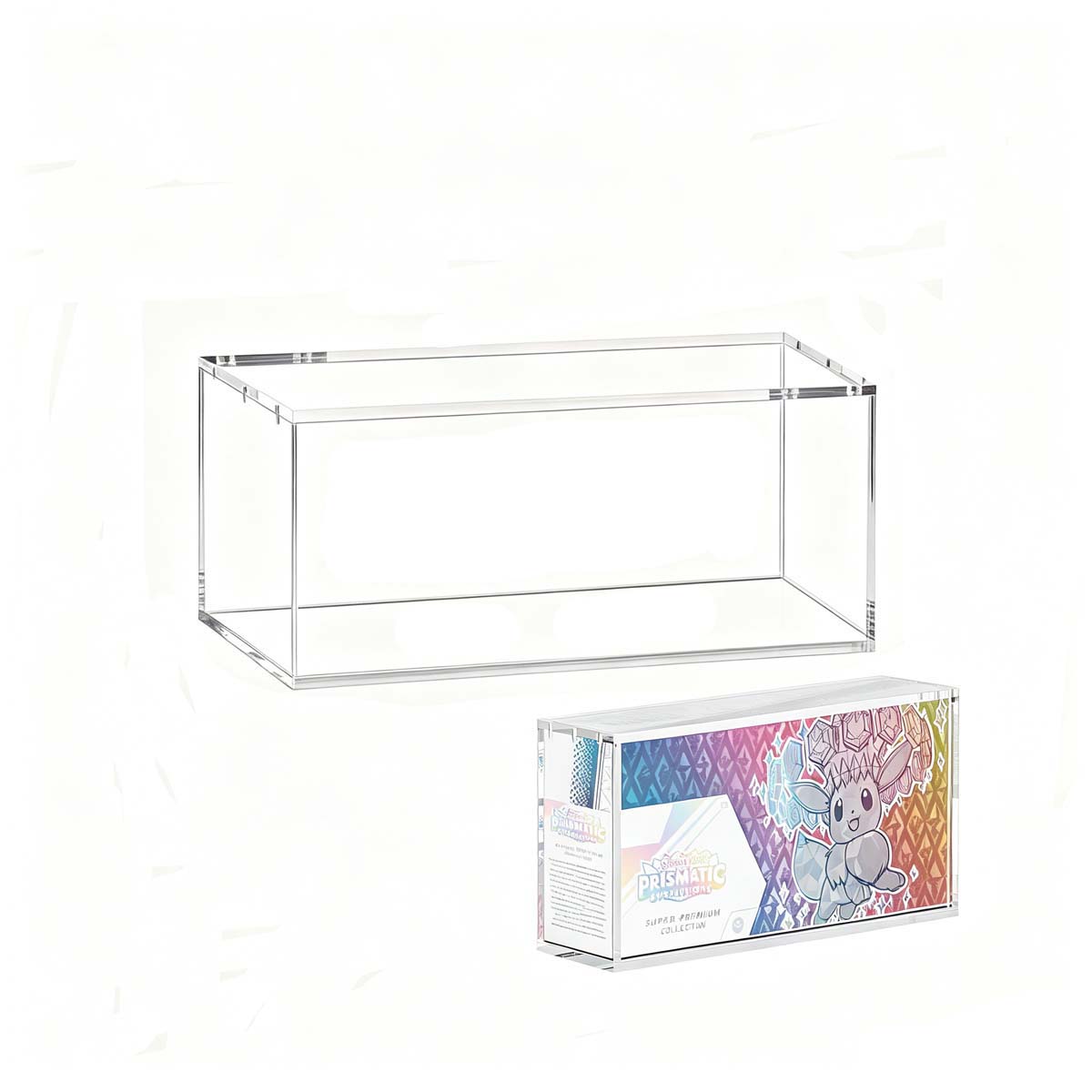 Magnetic Acrylic Display Case for Prismatic Evolutions Super Premium Collection Box
